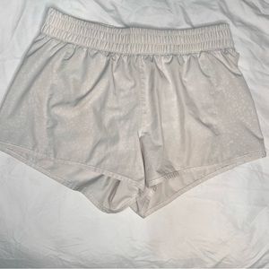 White cheetah print shorts, size M